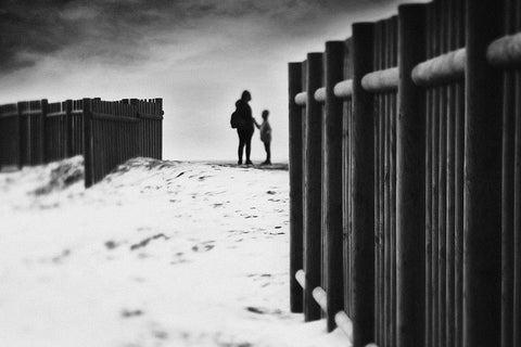 Ill Be There When The Sun Goes Down White Modern Wood Framed Art Print with Double Matting by Correia, Rui