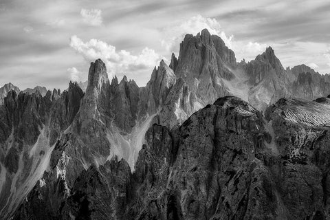 The Peaks White Modern Wood Framed Art Print with Double Matting by Gastager, Daniel