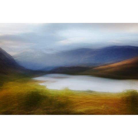 Autumn In Jotunheimen Norway Black Modern Wood Framed Art Print with Double Matting by Davidsson, Gustav