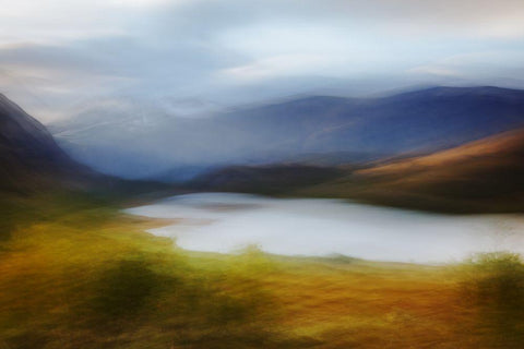 Autumn In Jotunheimen Norway White Modern Wood Framed Art Print with Double Matting by Davidsson, Gustav