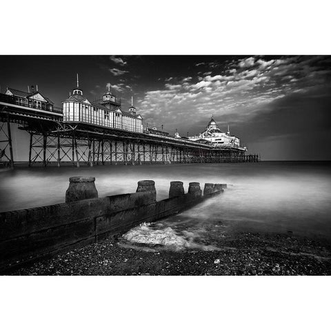 The Pier Black Modern Wood Framed Art Print with Double Matting by Vanhamme, Lidia