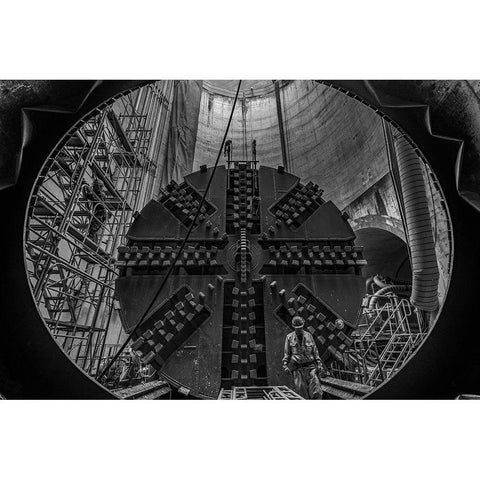 Underground Black Modern Wood Framed Art Print with Double Matting by Tetsurou, Kobayashi