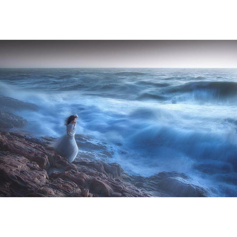 Im Not Afraid! White Modern Wood Framed Art Print by Lazzarotti, Paolo