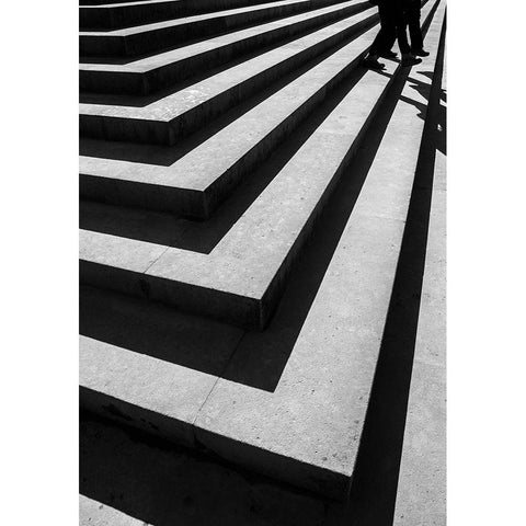 Stairs Black Modern Wood Framed Art Print with Double Matting by Mallus, Nicolas