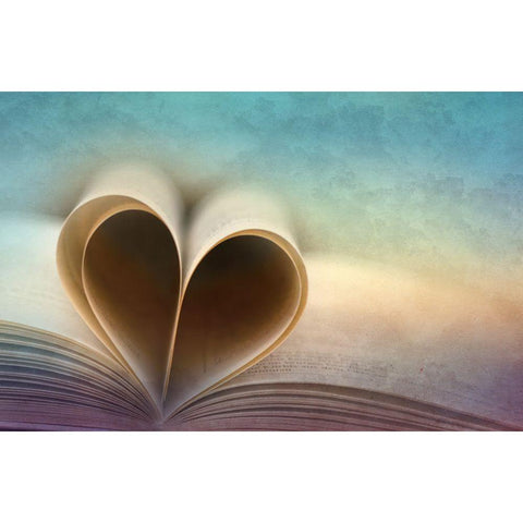 A Love Story Gold Ornate Wood Framed Art Print with Double Matting by Hennen, Marcus