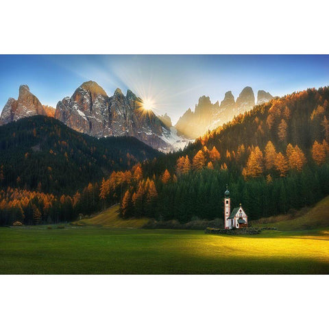 Santa Maddalena... Black Modern Wood Framed Art Print with Double Matting by Browko, Krzysztof