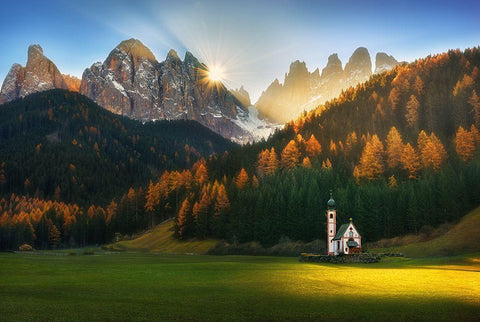 Santa Maddalena... White Modern Wood Framed Art Print with Double Matting by Browko, Krzysztof