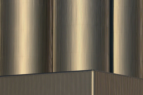 Tanks White Modern Wood Framed Art Print with Double Matting by Hawerkamp, Hans-Wolfgang