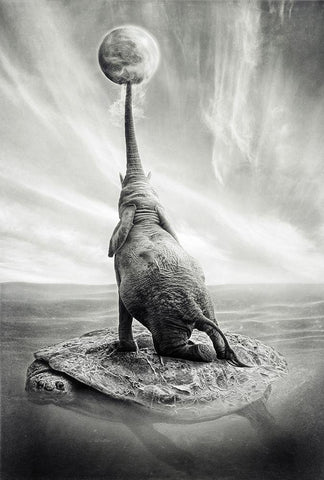 Genesis Black Ornate Wood Framed Art Print with Double Matting by Maria Perez, Jose