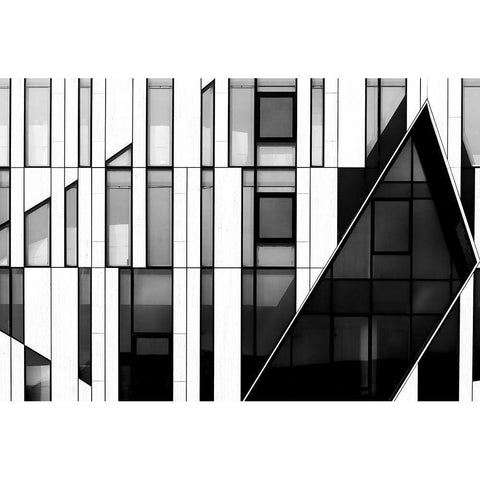 The Facade Black Modern Wood Framed Art Print by Hawerkamp, Hans-Wolfgang