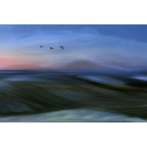 Migrants White Modern Wood Framed Art Print by Emanuelson, Bjorn