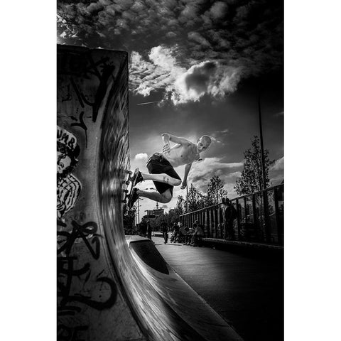 Wallride Black Modern Wood Framed Art Print with Double Matting by Verbiest, Eric