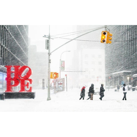 Hope White Modern Wood Framed Art Print by Teneyck, R.