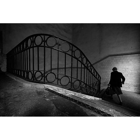 Intersection Gold Ornate Wood Framed Art Print with Double Matting by Carlos, KK