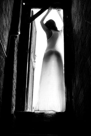 Welcoming Sunshine White Modern Wood Framed Art Print with Double Matting by Mest, Olga