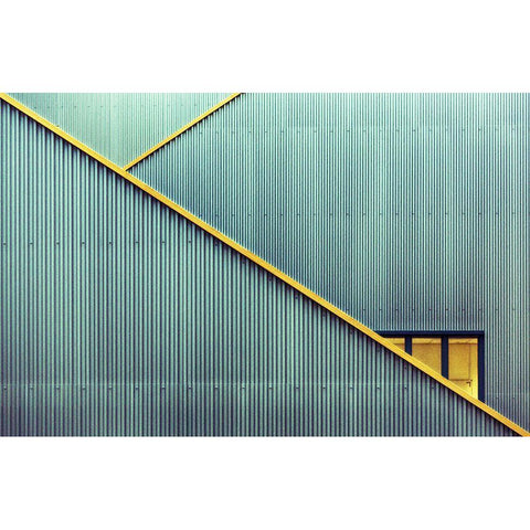 Stairs White Modern Wood Framed Art Print by Niezen, Jan