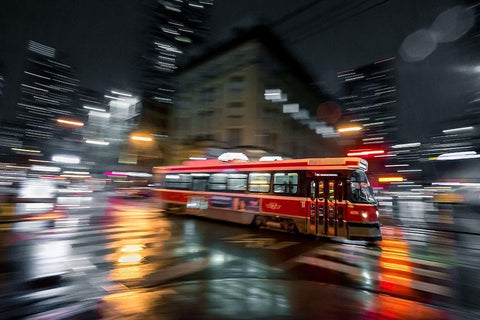 Night Moves White Modern Wood Framed Art Print with Double Matting by Crockett, Jason