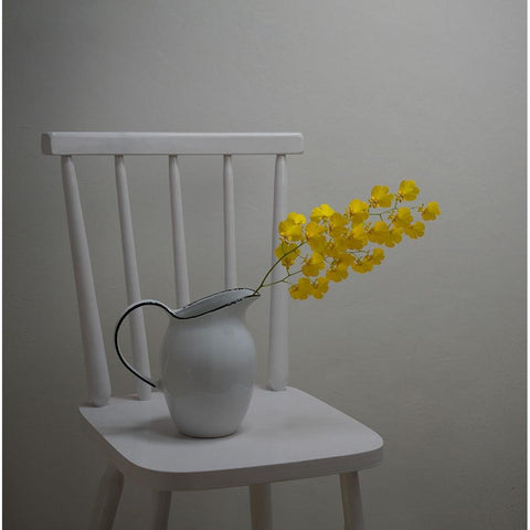 Simplicity Of Life White Modern Wood Framed Art Print by Perfoncio, Margareth