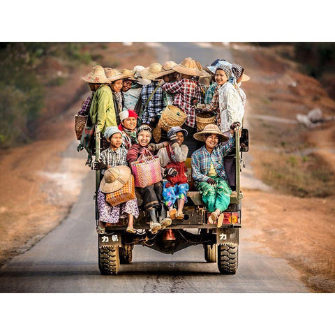 Together Till The End Of The Day Black Modern Wood Framed Art Print with Double Matting by Tagliarino, Marco