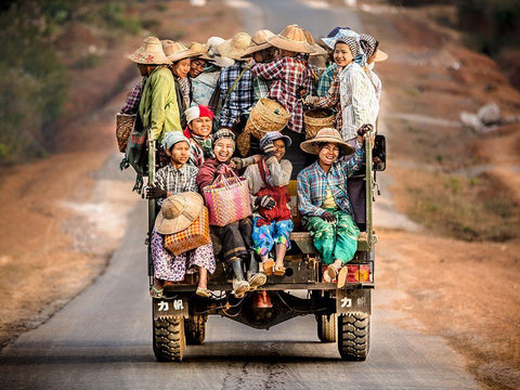 Together Till The End Of The Day Black Ornate Wood Framed Art Print with Double Matting by Tagliarino, Marco