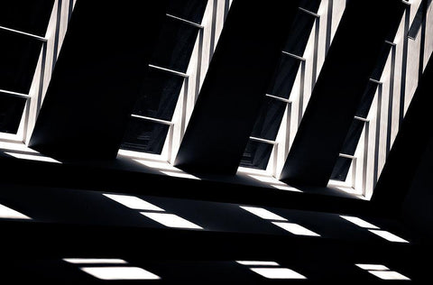 Light Keys White Modern Wood Framed Art Print with Double Matting by Silva, Manuela