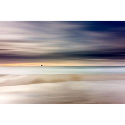 Minimalist Island V Gold Ornate Wood Framed Art Print with Double Matting by Bejar Manda, Tomas