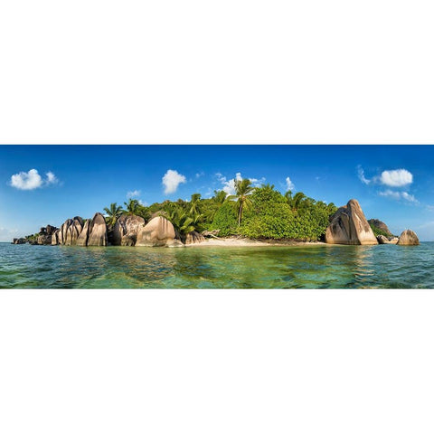 Anse Source Dargent-La Digue-Seychelles Black Modern Wood Framed Art Print by Lenne, Thomas