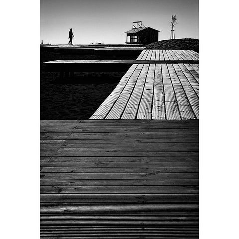 Home Is A Feeling Black Modern Wood Framed Art Print with Double Matting by Abrantes, Paulo