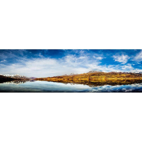 Taleghan Lake-Alborz-Iran. Black Modern Wood Framed Art Print with Double Matting by Ebrahimi, Behnam