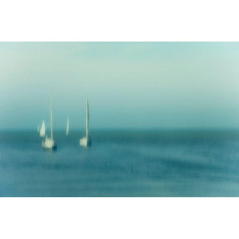 The Calm Black Modern Wood Framed Art Print with Double Matting by Flour, Jef