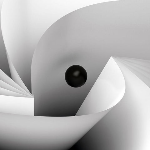 Big Eye White Modern Wood Framed Art Print with Double Matting by Bunjamin, Antonyus