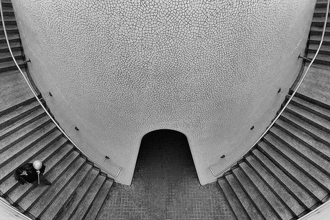 Valencia 2 Black Ornate Wood Framed Art Print with Double Matting by Della Latta, Massimo