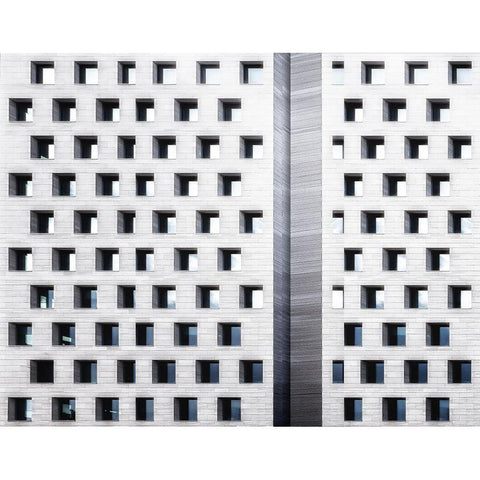 Living In A Box. White Modern Wood Framed Art Print by Verschelden, Harry