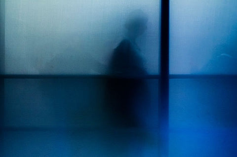 Blue Black Ornate Wood Framed Art Print with Double Matting by Tonti, Carlo