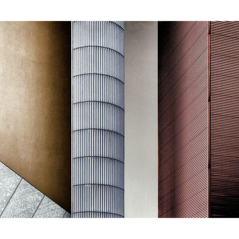 Old A New. Black Modern Wood Framed Art Print with Double Matting by Verschelden, Harry