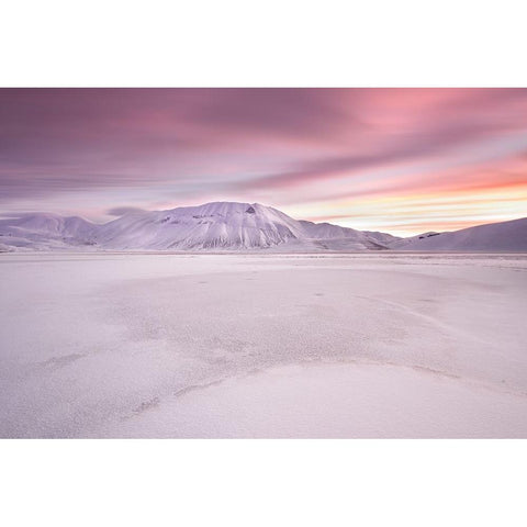 Sibillini National Park - Sunrise White Modern Wood Framed Art Print by Marchegiani, Roberto