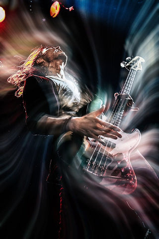 Like A Turbulence Black Ornate Wood Framed Art Print with Double Matting by Nakamatsu, Kenji