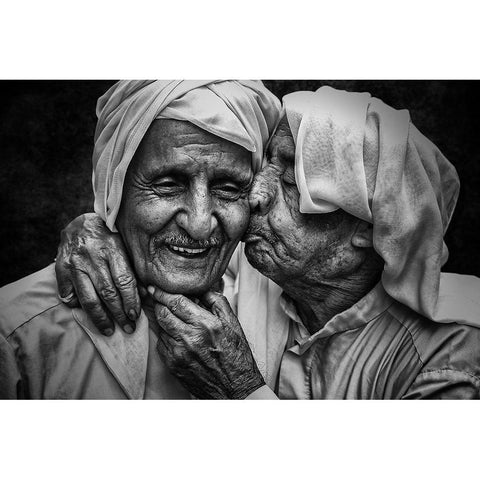 Happiness Of Men Gold Ornate Wood Framed Art Print with Double Matting by Almakhlooq, Hameed