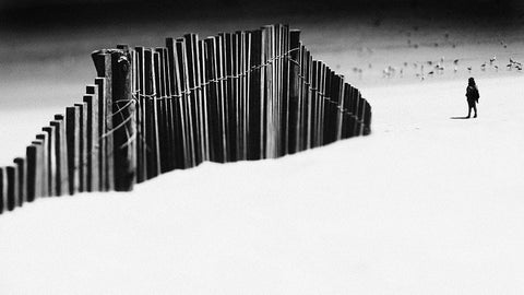 How Do You Fall In Love White Modern Wood Framed Art Print with Double Matting by Correia, Rui