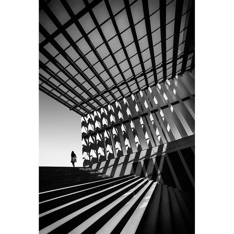 Drifting White Modern Wood Framed Art Print by Abrantes, Paulo