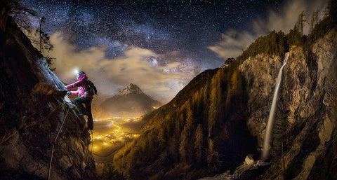 The Climb Black Ornate Wood Framed Art Print with Double Matting by Nicholas Roemmelt, Dr.