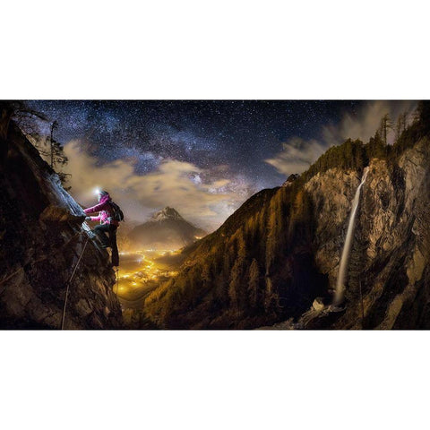 The Climb Black Modern Wood Framed Art Print by Nicholas Roemmelt, Dr.