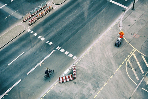 Light Traffic Black Ornate Wood Framed Art Print with Double Matting by Scuka, Dasa