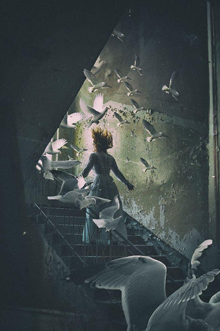 Do White Modern Wood Framed Art Print with Double Matting by Cwikla, Ewa