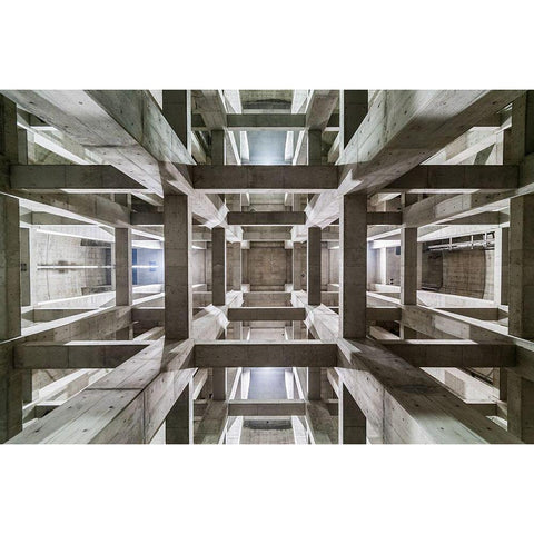 Ceiling Black Modern Wood Framed Art Print with Double Matting by Tetsurou, Kobayashi