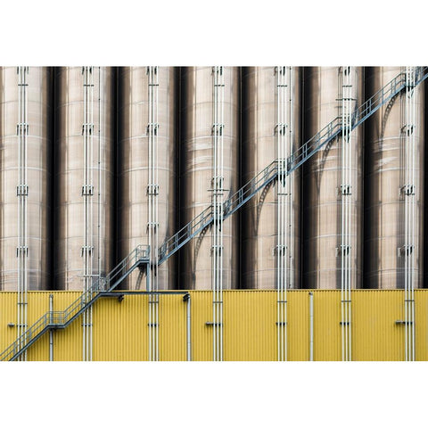 Industrial Part I Gold Ornate Wood Framed Art Print with Double Matting by Stalmans, Luc