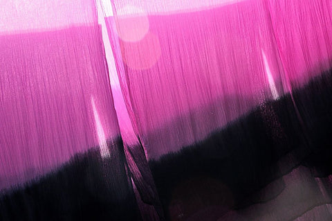 Pink Black Ornate Wood Framed Art Print with Double Matting by Madia, Apurva