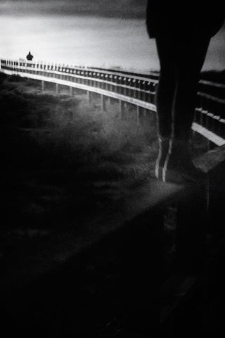 Are You Lonesome Tonight White Modern Wood Framed Art Print with Double Matting by Mexia, Laura