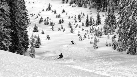 Freeriders Black Ornate Wood Framed Art Print with Double Matting by Rebro, Marcel