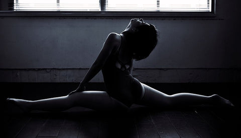 Dancer White Modern Wood Framed Art Print with Double Matting by Amenomori, Keiichiro